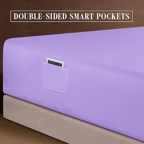 Vista 265 de Elegant Comfort - Juego de sábanas de 3 piezas de lujo de 1500 hilos, calidad egipcia, Microfibra, Blanco, Completo