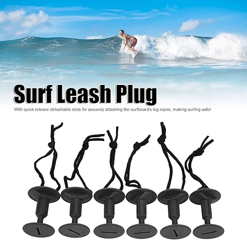 Miniatura 2 de Enchufe de cuerda para tabla de surf, 6 piezas de nailon de plástico con ranuras desmontables, para tablas de surf de espuma suave, paneles de