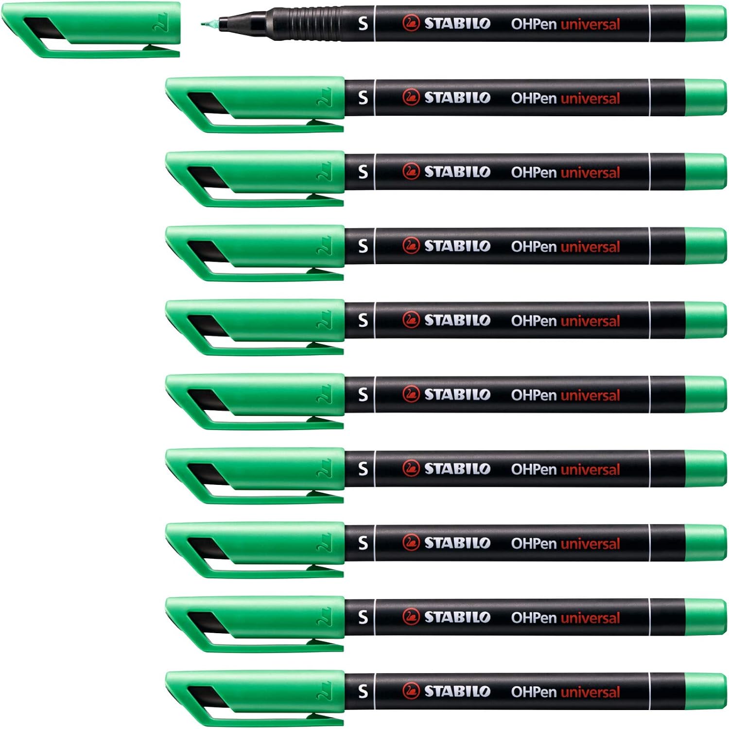 STABILO OHpen Universal Pen, Permanent, .4mm, Green