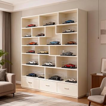 2-Pack Stackable Model Car Display Case for 1:64 Scale Cars, Dustproof Acrylic Display Box for Collectibles, Figures and Memorabilia, 12 x 5.8 x 4.9 cm
