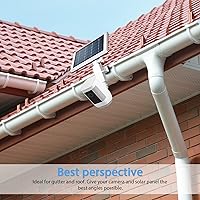 Vista 3 de HOLACA - Soporte de canalón a prueba de inclemencias del tiempo 2 en 1 para panel solar Stick Up Cam Pro, batería de cámara de foco Spotlight Cam