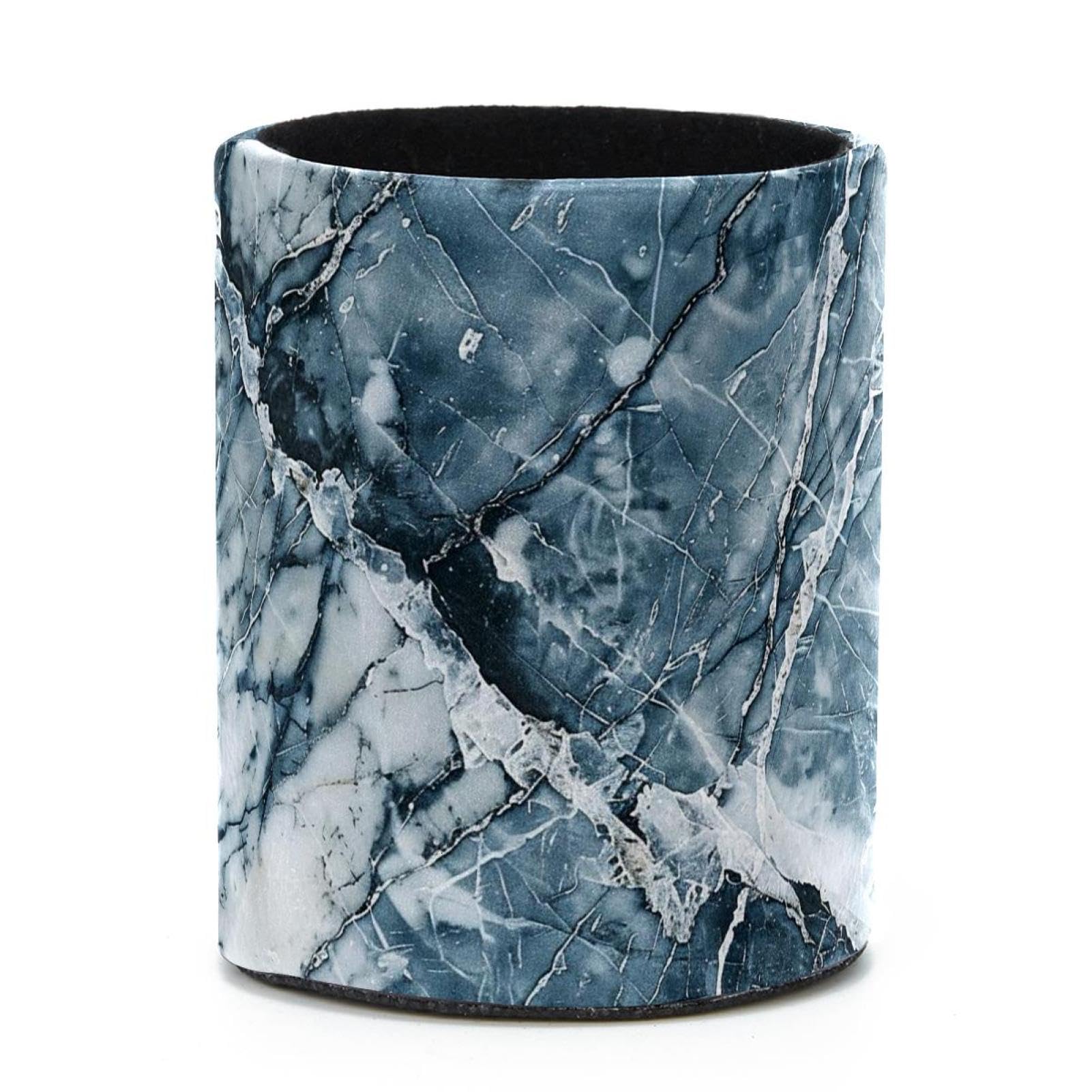 VAPOKF Round Pencil Holders for Desk, Marble Pen Holders Pen Pot Makeup Brushes Storage Desktop Stationery Supplies Organiser for Home Office