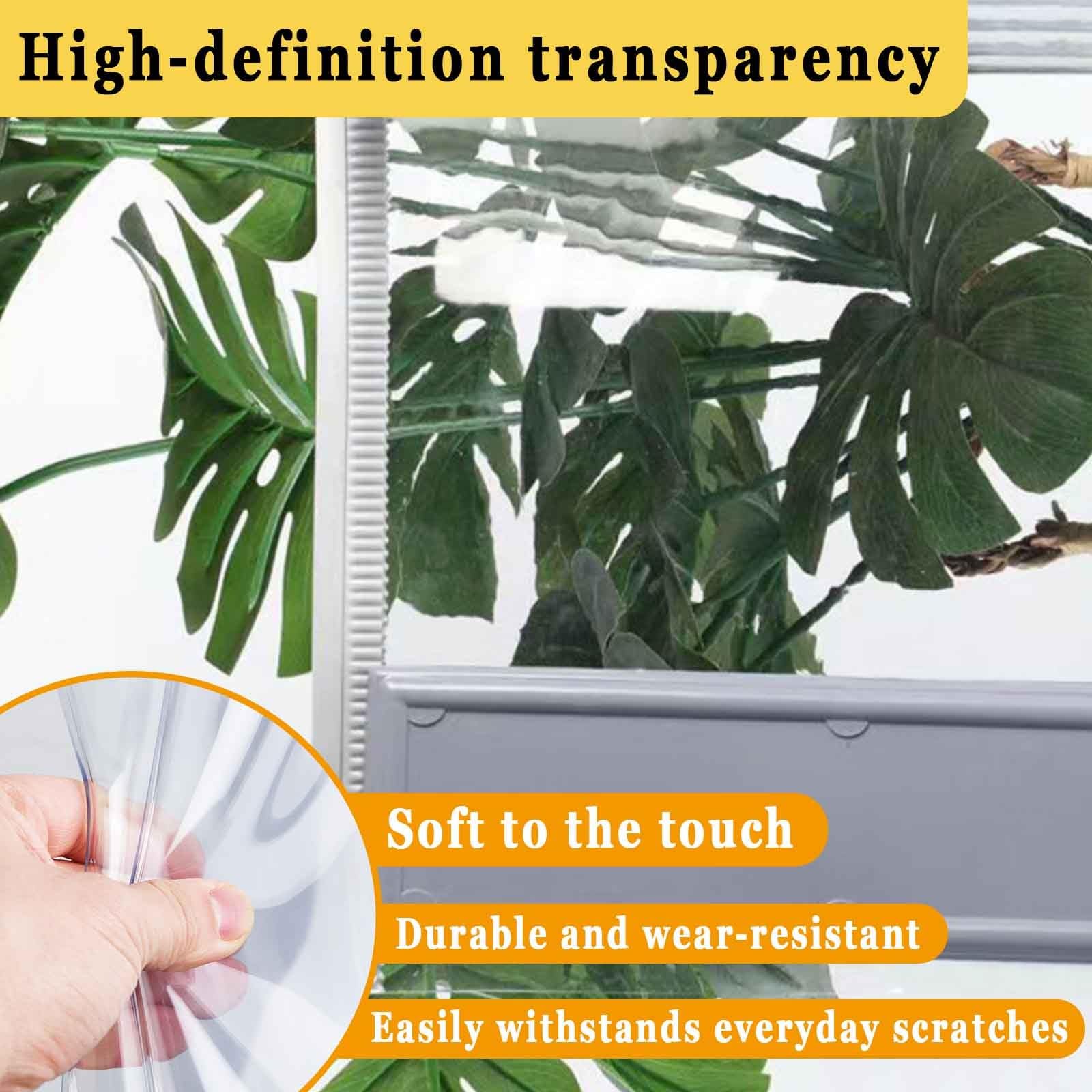 Rideau À Lanière PVC Transparent Rideau De Porte Laniere Plastique Magnétique Thermique Rideaux Coulissants À Lamelles Rideaux D'extérieur Imperméable(0.16cm,W50cmxH240cm)