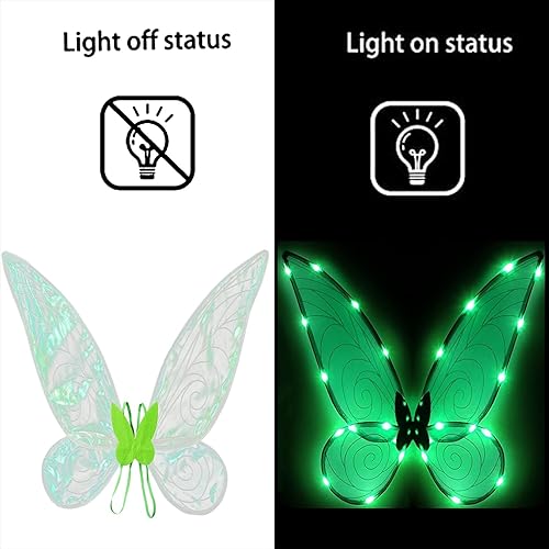 Miniatura 2 de Ala de hada, disfraz de mariposa de hadas de Halloween, alas de ángel, disfraz de Halloween, alas de ángel brillantes, recuerdo de fiesta