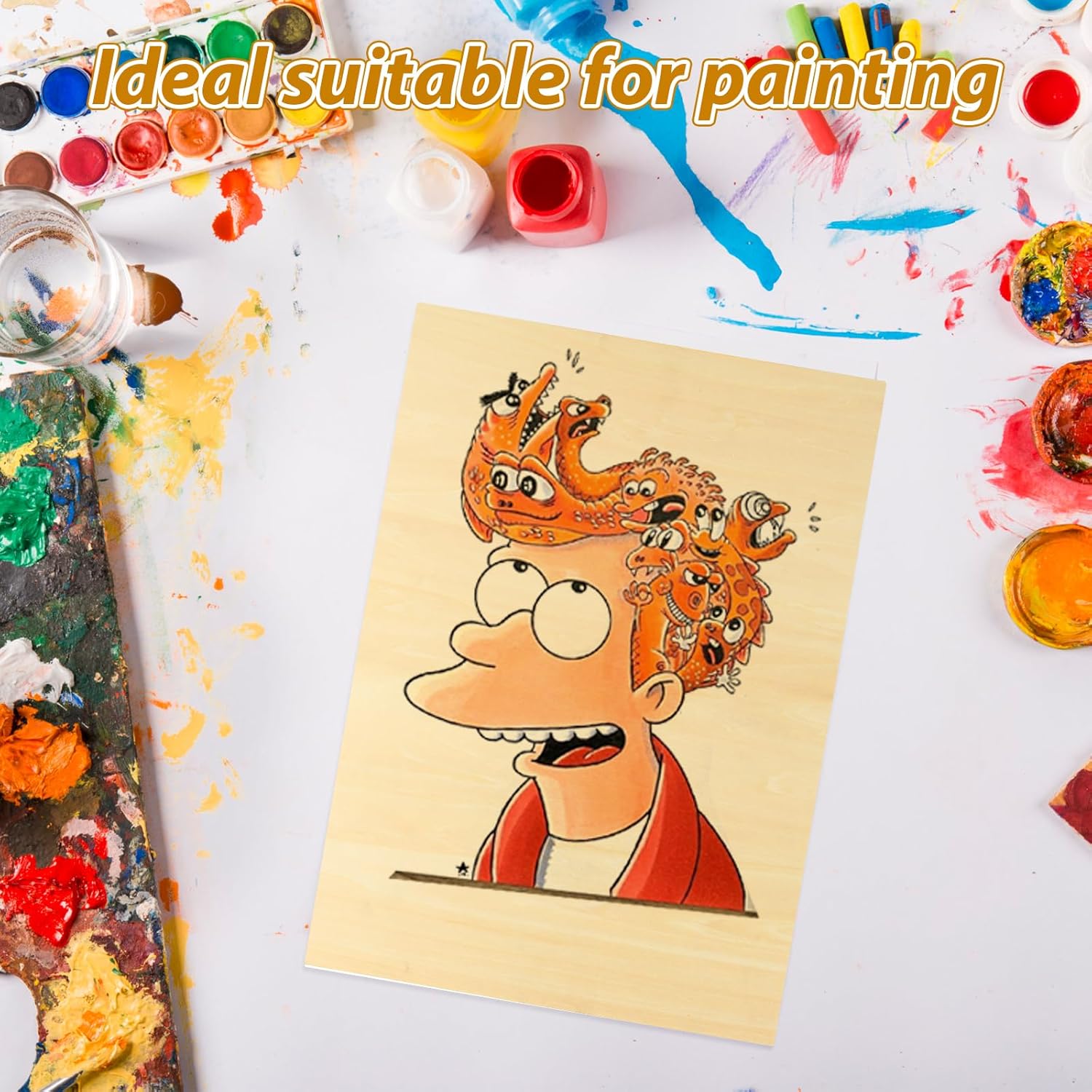 8 Pack Basswood Sheets for Crafts - 12 x 16 x 1/4 Inch 6mm Thin Plywood Sheets Unfinished Bass Wood Boards for Arts and Crafts, Painting, Pyrography, Wood Engraving, Wood Burning, Architectural Models