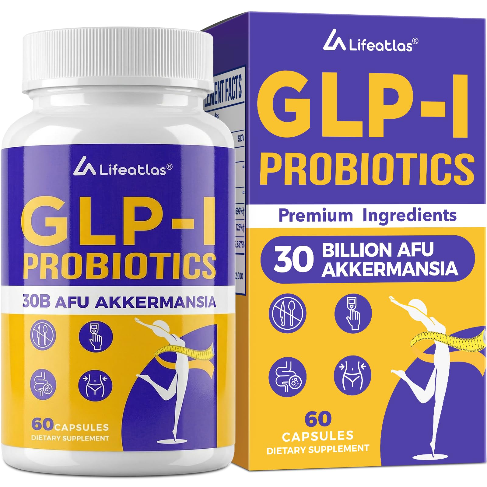 Amazon.com: Lifeatlas GLP-I Supplement Probiotic | GLP-I with 30