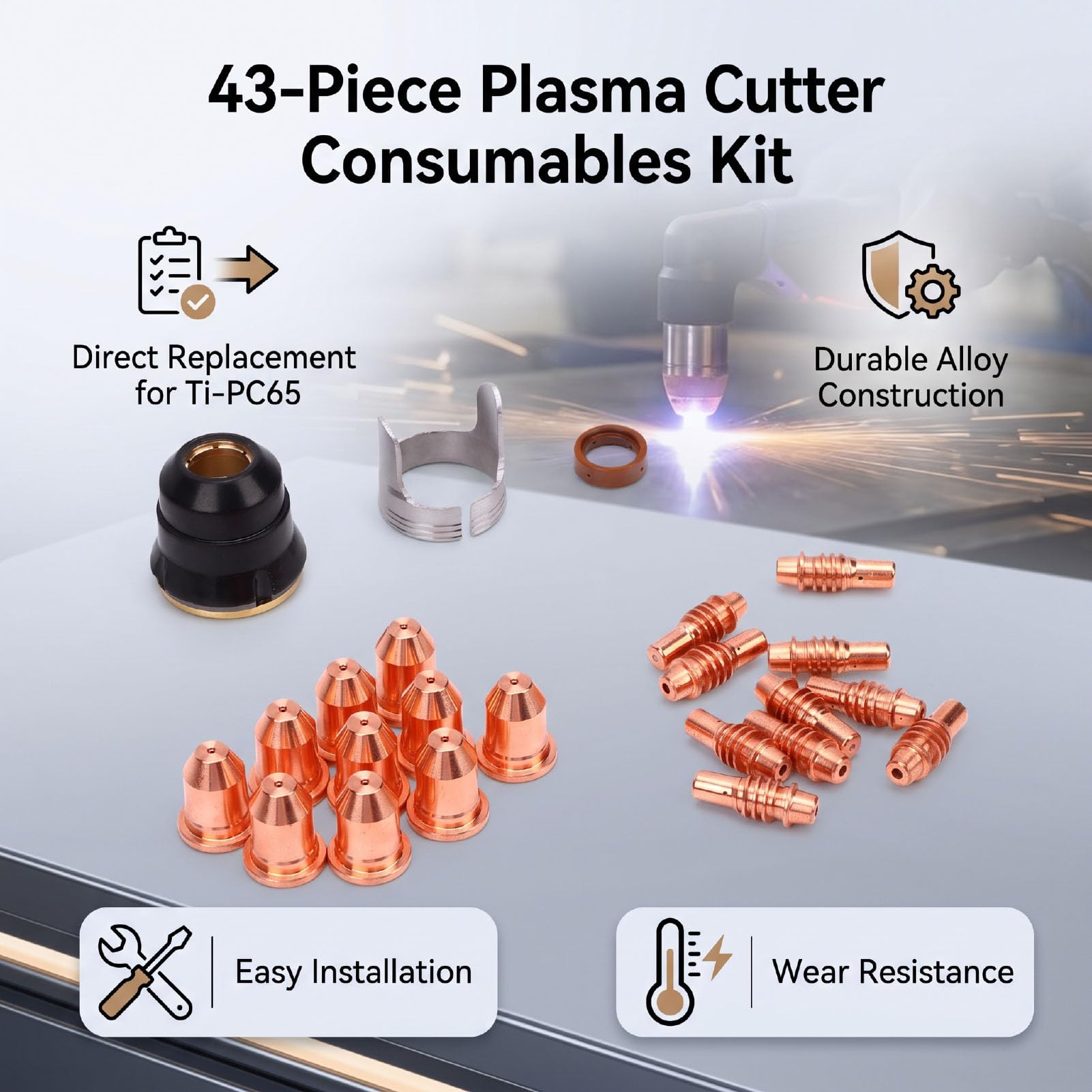 Kit di Consumabili per Taglierina Al per Harbor Freight TI-PC65
