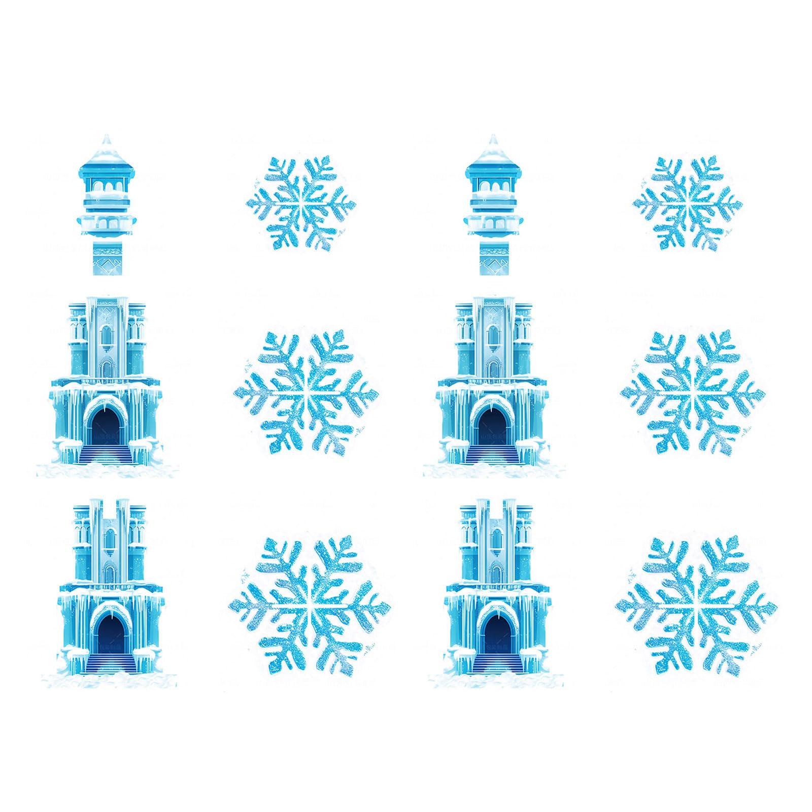 Présentoir à gâteaux flocon de neige à 3 étages pour buffet de fête