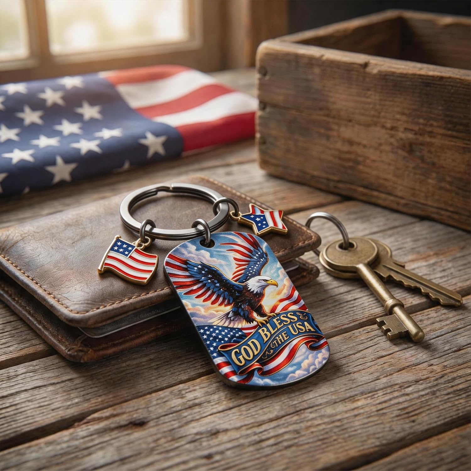 250 Anniversary Usa Merchandise - America 4th of July Keychain 250th Years Patriotic Commemorative Gifts Accessories
