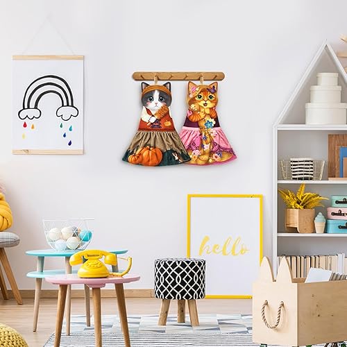 Miniatura 4 de PAT JUUMG Divertidas toallas de mano para baño, cocina, decoración de gato, bonitas toallas decorativas para colgar, súper absorbentes, suaves,