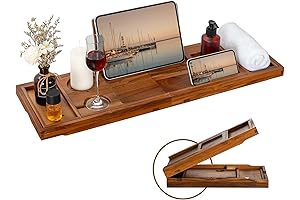 Luxury Teak Bathtub Tray for Ultimate Relaxation and Indulgence