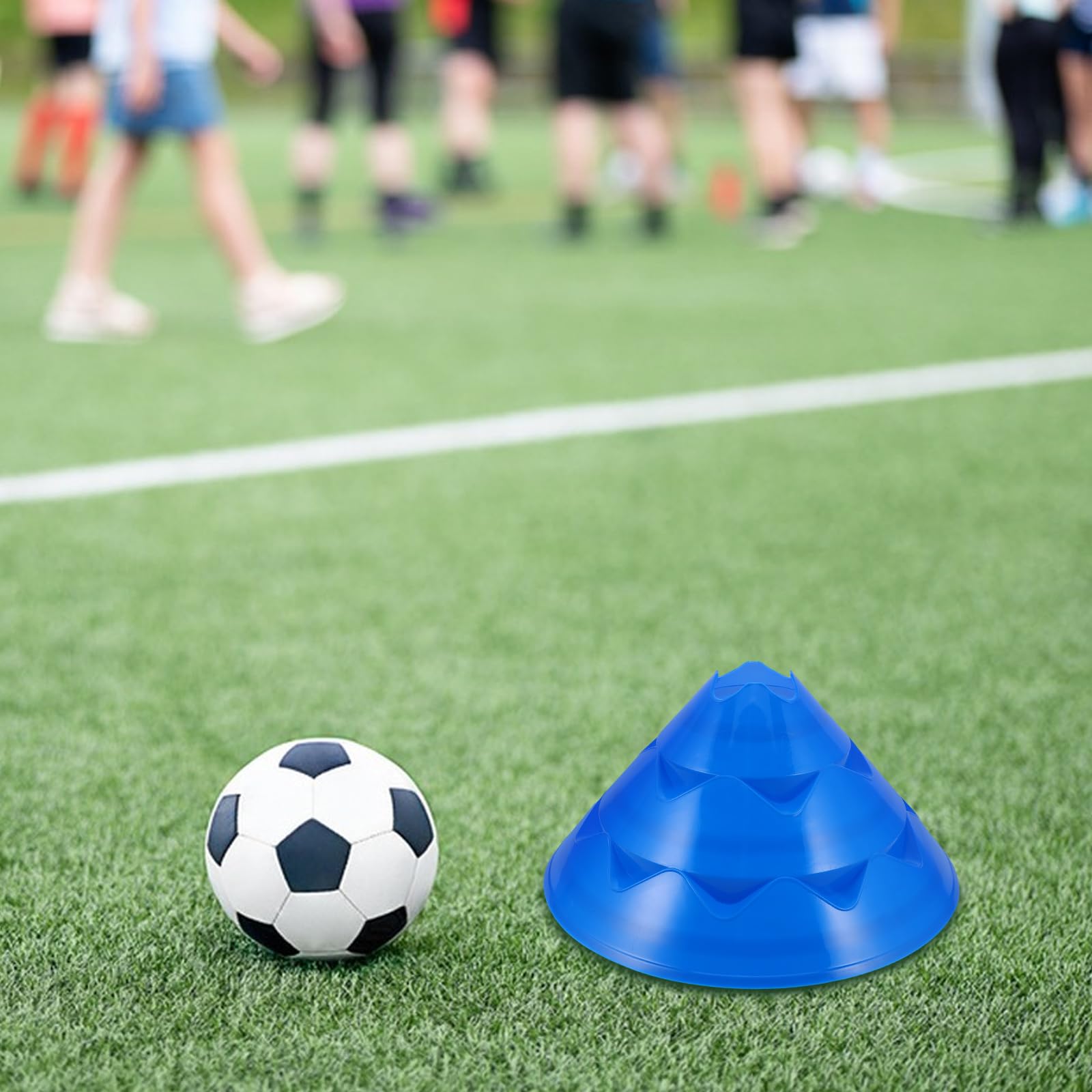 ABOOFAN Coni da Allenamento Calcio e Basket 6 Pezzi Coni di Agilità Sportivi per Esercizi Multi-Sport su Campo Resistenti e Impilabili per Allenamento Squadra