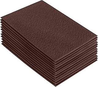 Acrylic Felt Fabric Sheets for Crafts | Precut 9" X 12" Inch (20 cm X 30 cm) Felt Squares | Felt Fabric Sheets for DIY Arts & Crafts, Hobby, Costume, and Decoration | Light Brown, 12 Pieces