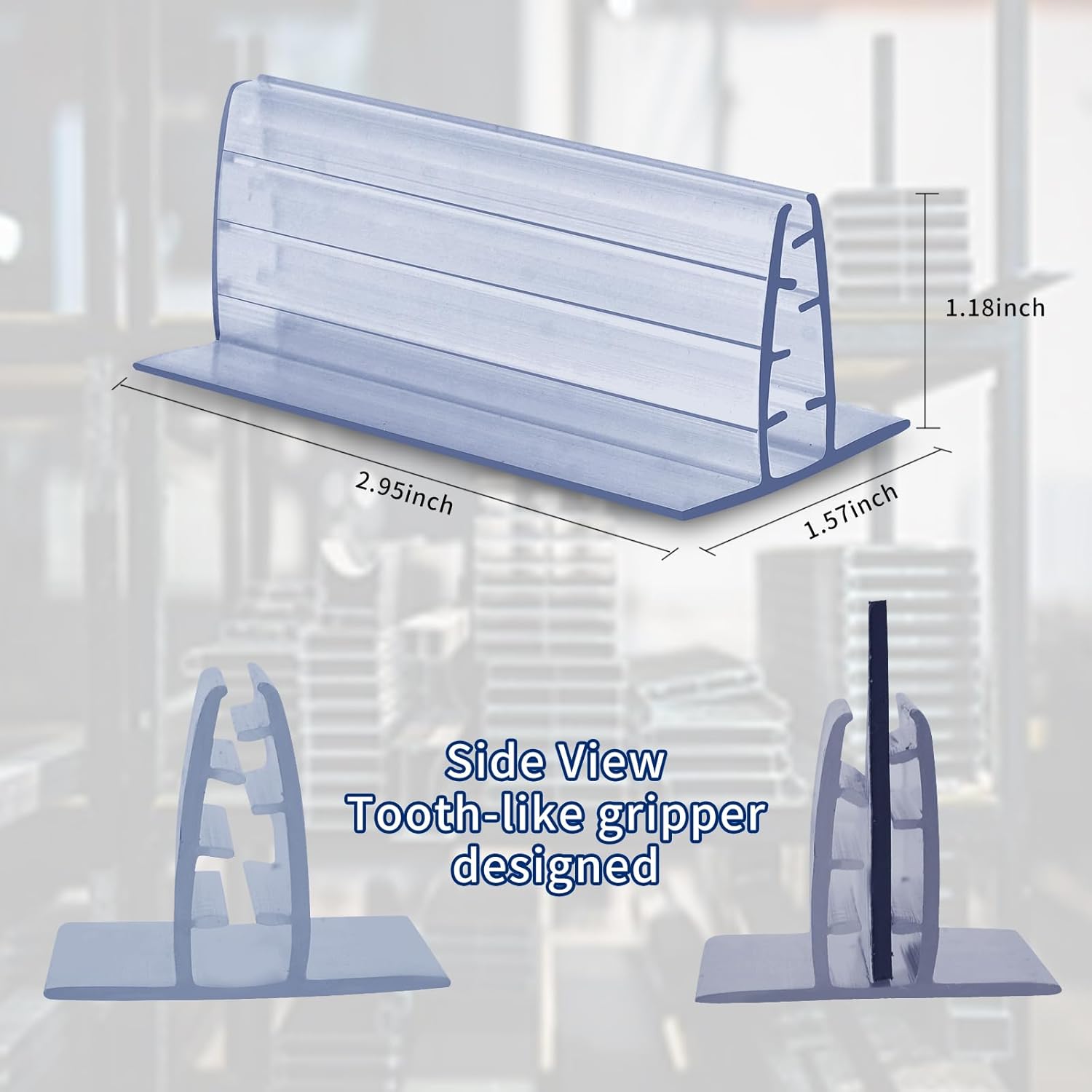 10 Pack Magnetic Sign Holder Sign Holder Clip Adhesive Sign Holder 3*1.6*1.2inch Holding Clamp Sign Signage Clips for Retail Store Counters Warehouses Include Magnetic Sheets with Adhesive Backing - Image 2