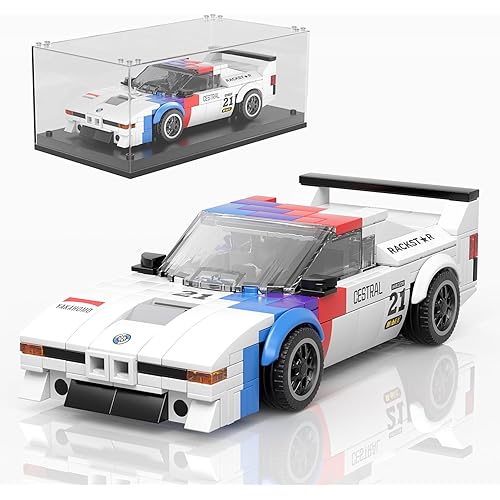 Mould King Speed Champion Race Car Building Toy for Boy Teen Racing Sports Collectable Model Car Construction Toy with Display Case Racing Car Building Kit for Adults Kids 8+, 27062