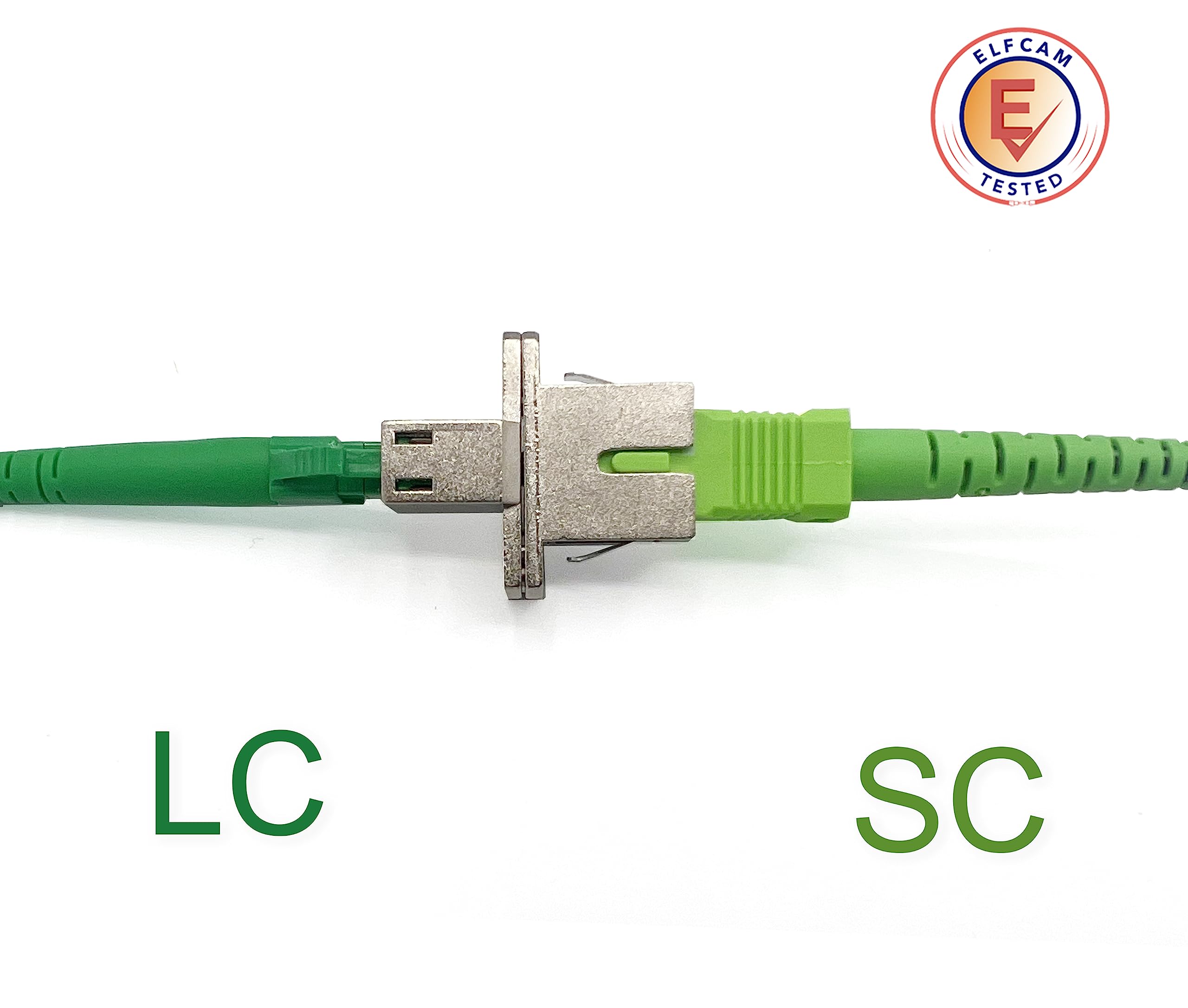 10 Accoppiatori Adattatori Fibra Ottica SC APC Femmina - SC APC Femmina, Singolo Modo, Verde