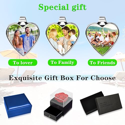 Miniatura 3 de HYPERFOLD Llavero personalizado de doble cara con imagen, grabado personalizado, texto fotográfico, regalos personalizados para hombres, novio