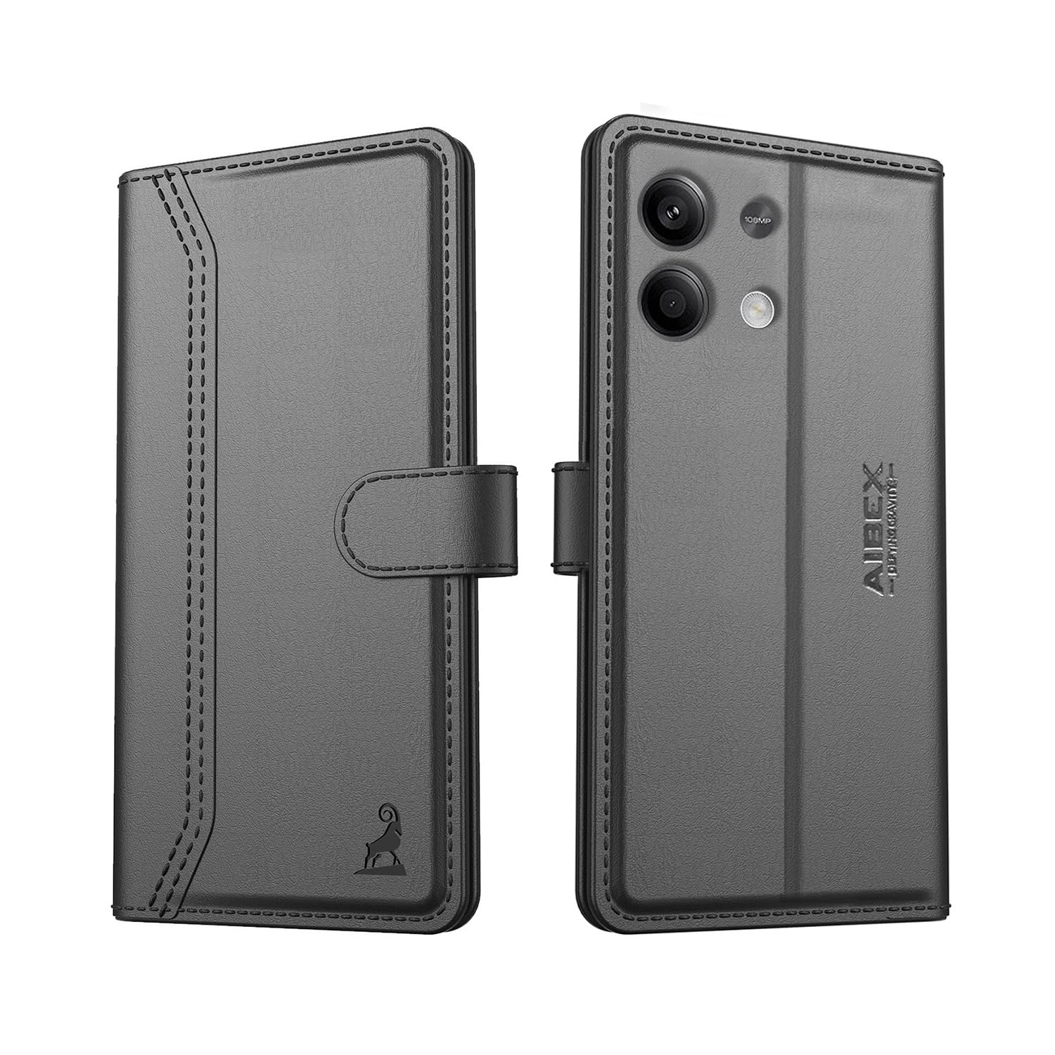 AIBEX ® Xiaomi Redmi Note 13 5G Flip Cover Leather Finish | Inside TPU with Card Pockets | Wallet Stand | Complete Protection Flip Case Black (B0CS376LHM) Amazon Price History, Amazon Price Tracker
