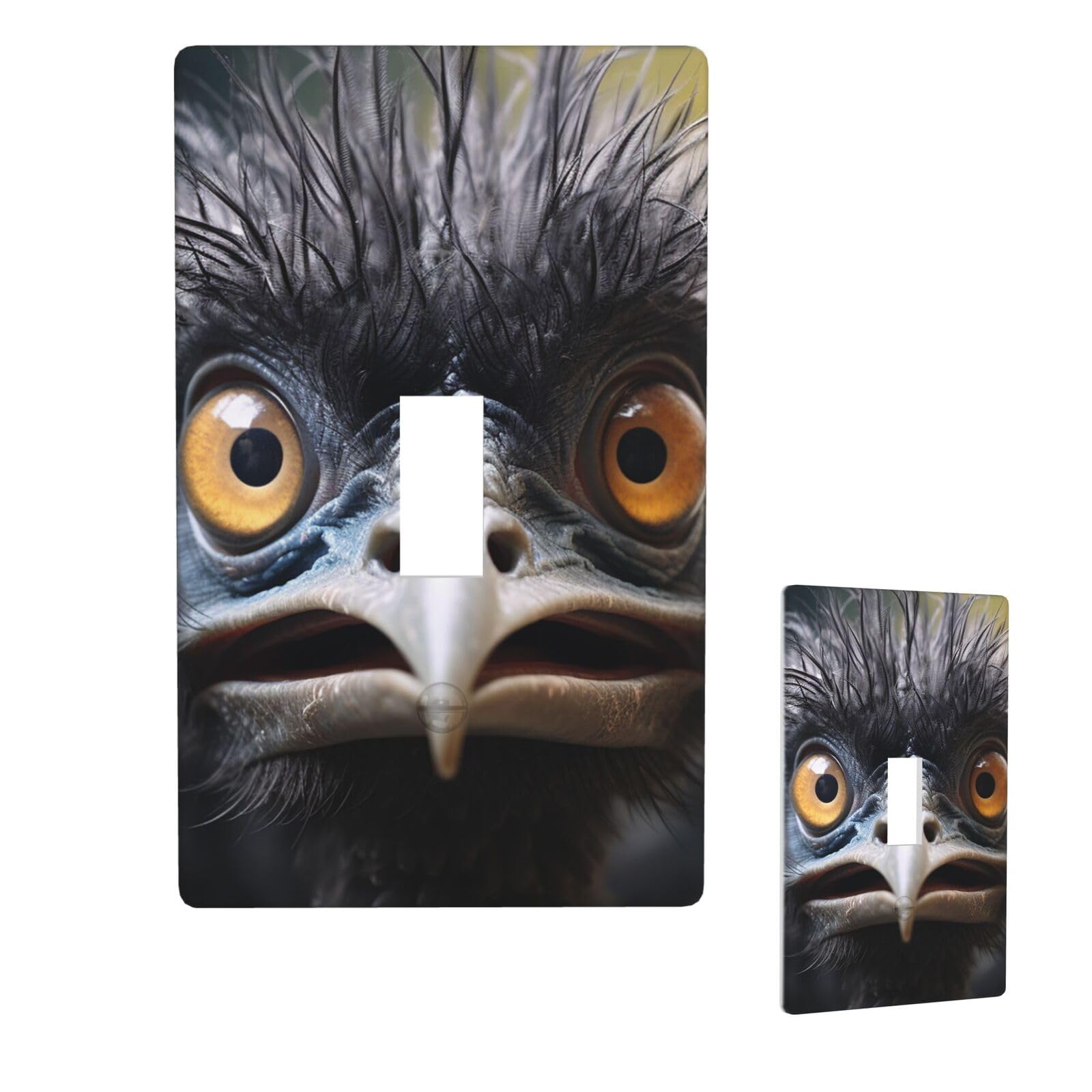 1 Gang Single Toggle Wall Plates, Unbreakable Decorative Light Switch Plate Covers Emu Electrical Switchplate Cover Faceplate For Bathroom Kitchen Decor