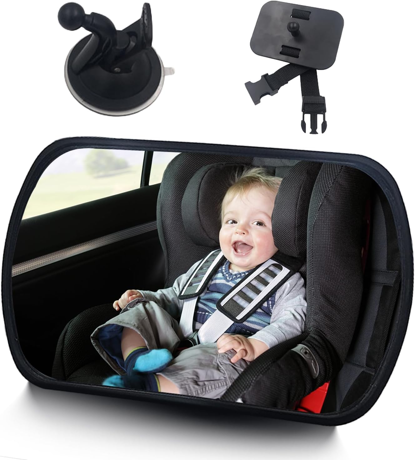 Amazon.com : Heart Horse Baby Car Mirror, Safety Car Seat Mirror for ...