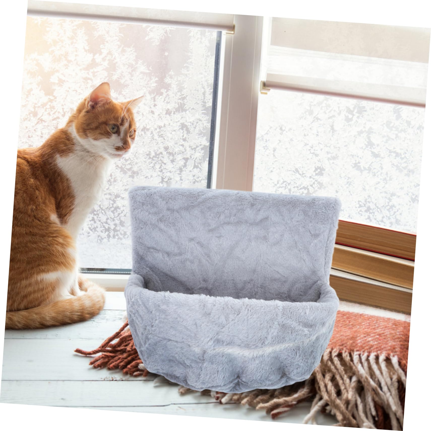 Toyvian Hammock per da Rimovibile e Pieghevole con Rivestimento Peluche Cat Hammock per Comodo e