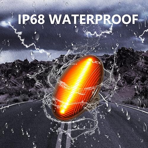 Miniatura 5 de 4 luces LED laterales compatibles con Ford F350 F450 Super Duty 2011-2018 luces de parachoques delanteras y traseras dobles