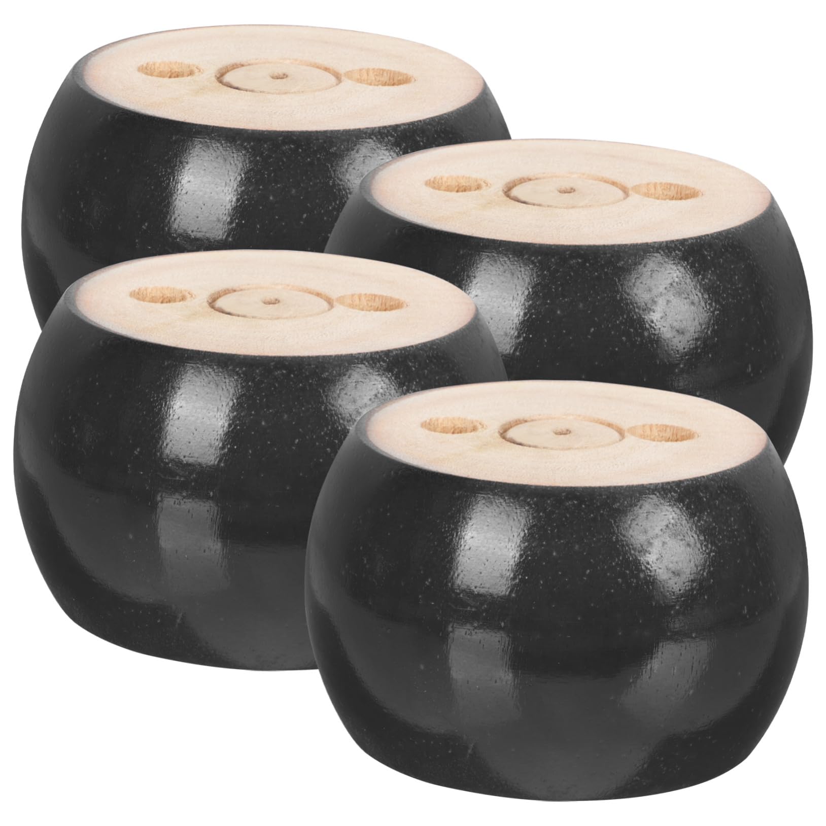 Pieds de meubles en bois noir 5x8 cm pour relooker votre salon moderne