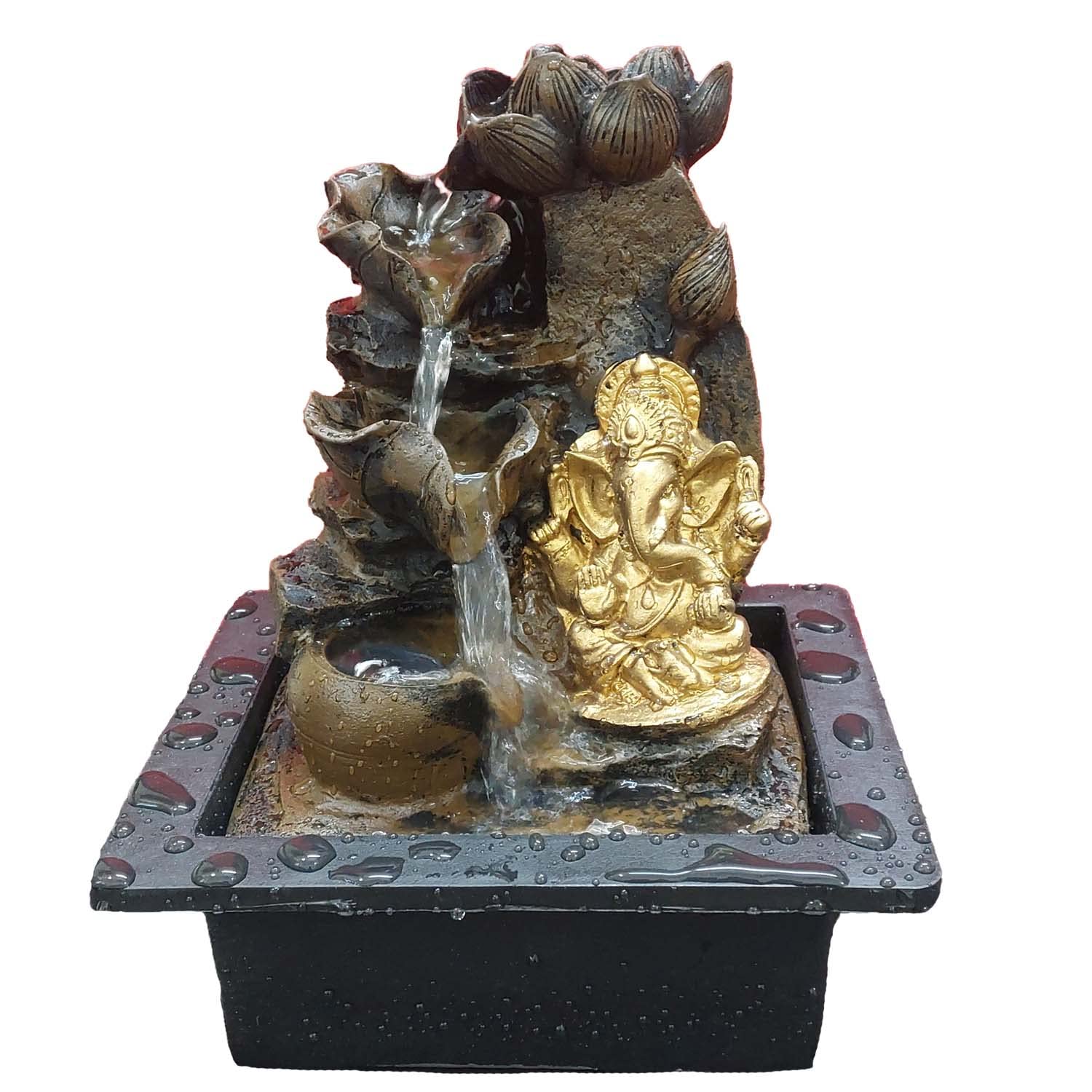 AWANI TRENDS Lord Ganesh Water Fountain Ganesh Idols for Home Decor