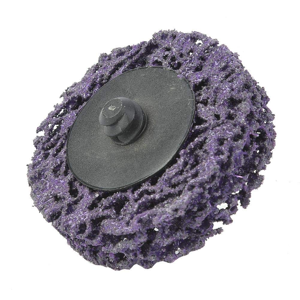 Ściernica, 5 szt. 5 cm 50 mm Poly Strip Disc Roll Lock ściernica do usuwania rdzy dostępna w kolorze wielokolorowym, fioletowym, czarnym, polerowanym dyskiem (5 cm, fioletowy)