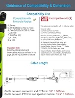 Vista 7 de commountain SL300 SL3500e Auricular con micrófono compatible con radios Motorola TLK-100 TLK-110 SL-300 SL7550 SL7550e SL-3500e TLK100 TLK110