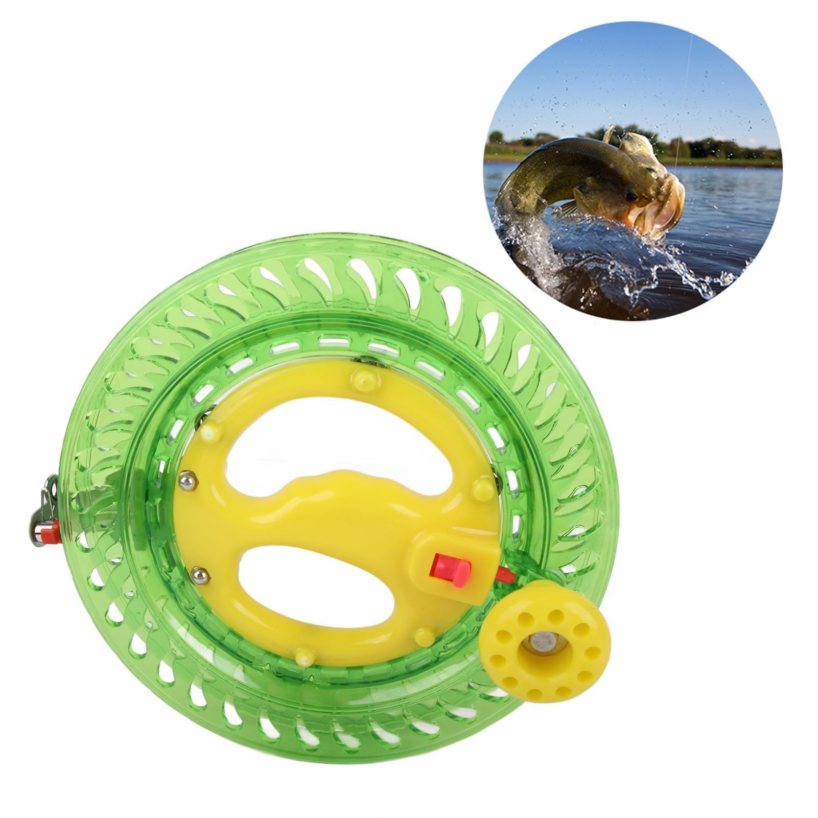 Agatige Moulinet De Pêche en Mer, Roue De Pêche en Mer Multifonction en ABS, Enrouleur De Fil à la Main, Enrouleur De Ligne De Mouche, Moulinet De Pêche, Enrouleur De Ligne De Pêche, Rouleau