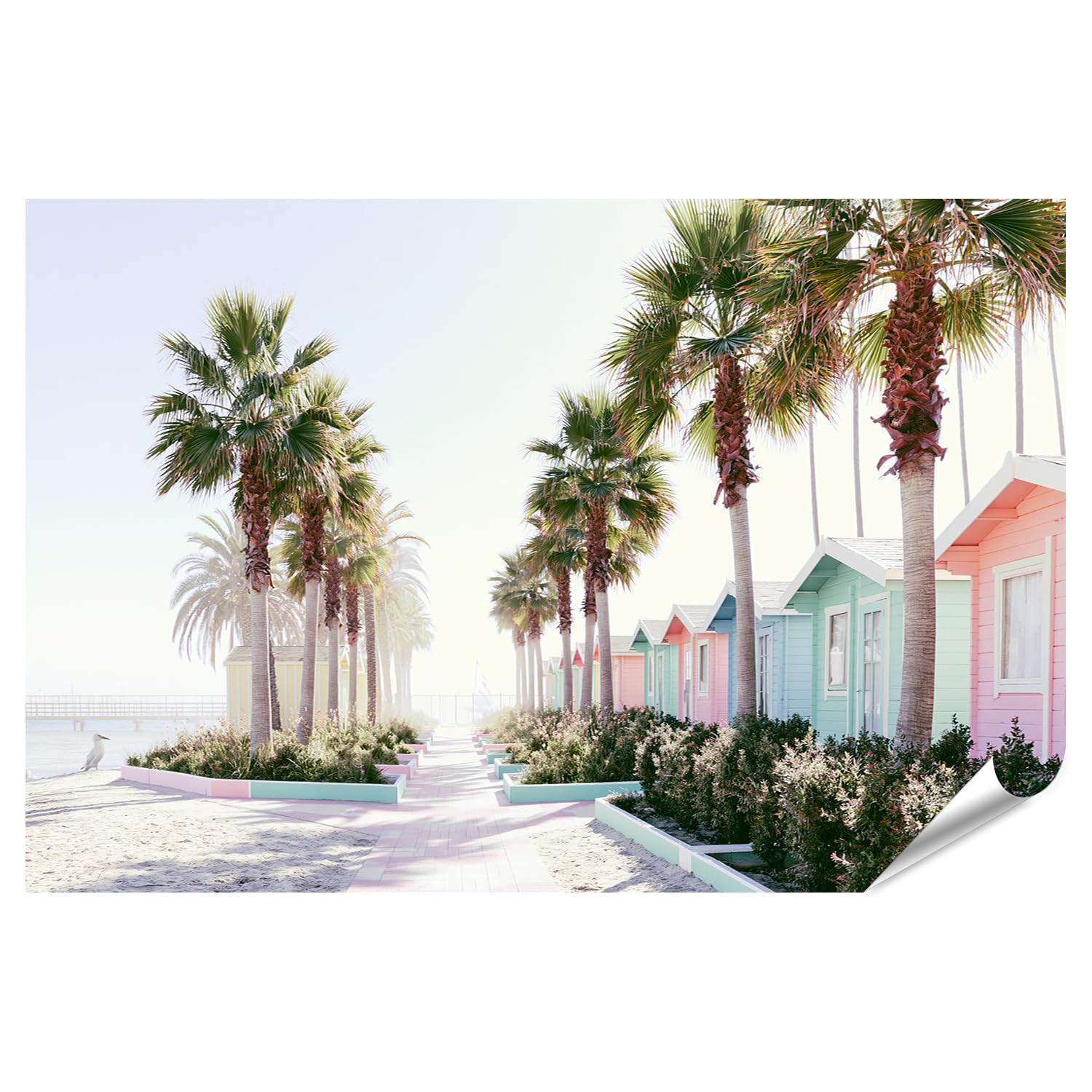 islandburner Póster de alta calidad, diseño nostálgico de resort playero para salón, para aficionados a los viajes, formato grande