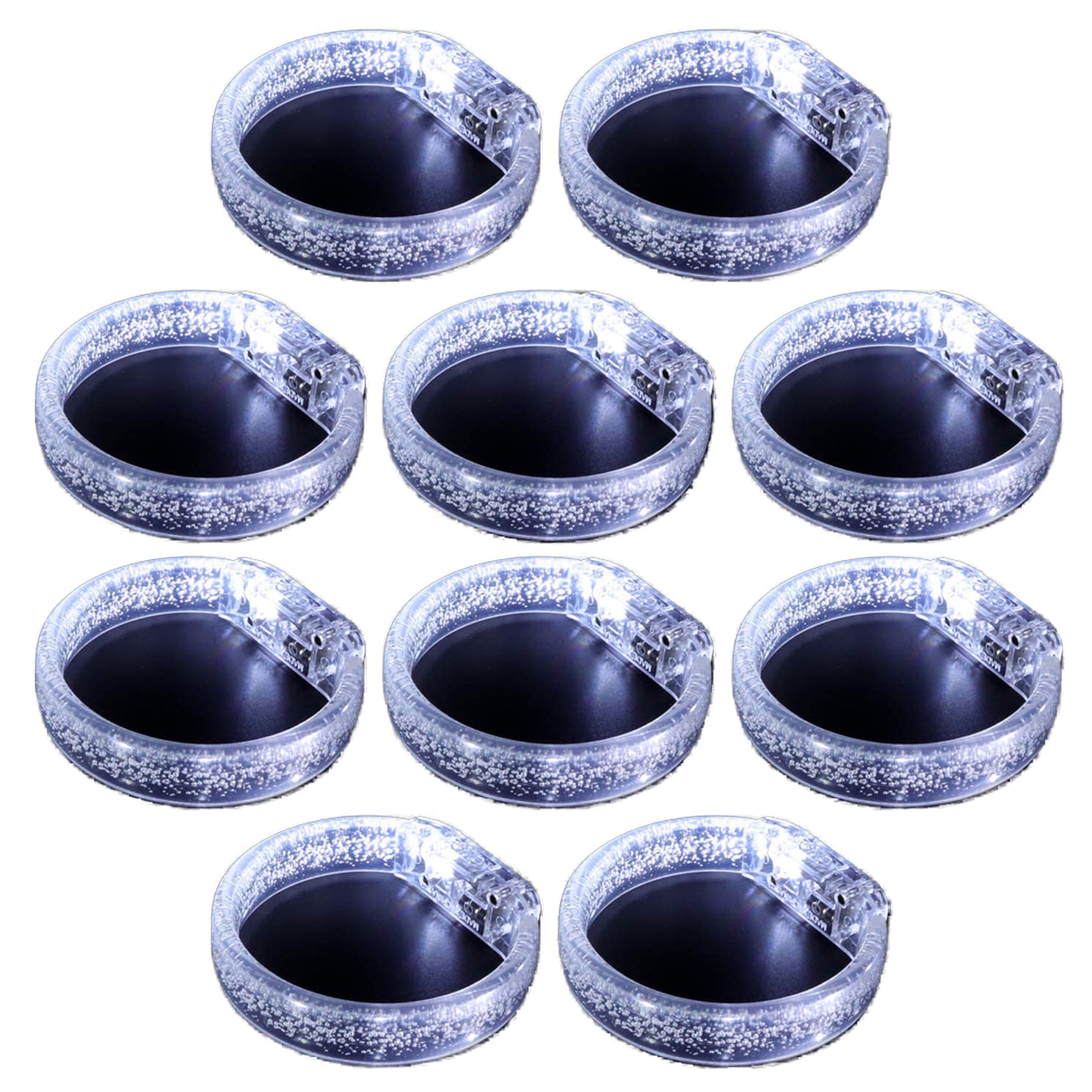 DAOKEY LED Light up Bracelets, White Glow Wristbands Party Favors Toys Supplies for Birthday, Halloween, Carnivals Parties for Kids over 3 Years Old,