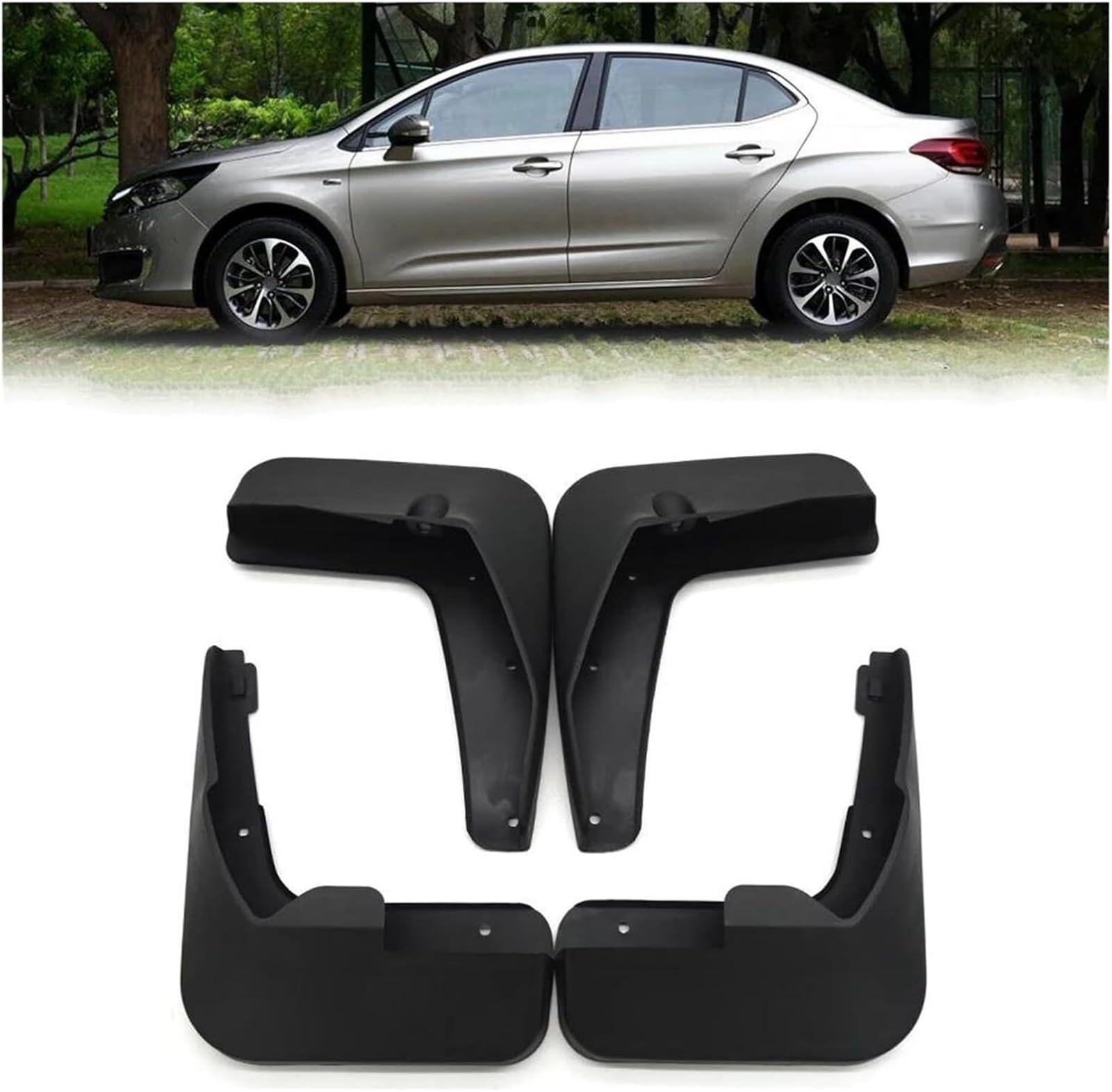 Guardabarros del Coche Guardabarros Delantero y Trasero para Citroën C4 L C4L sedán