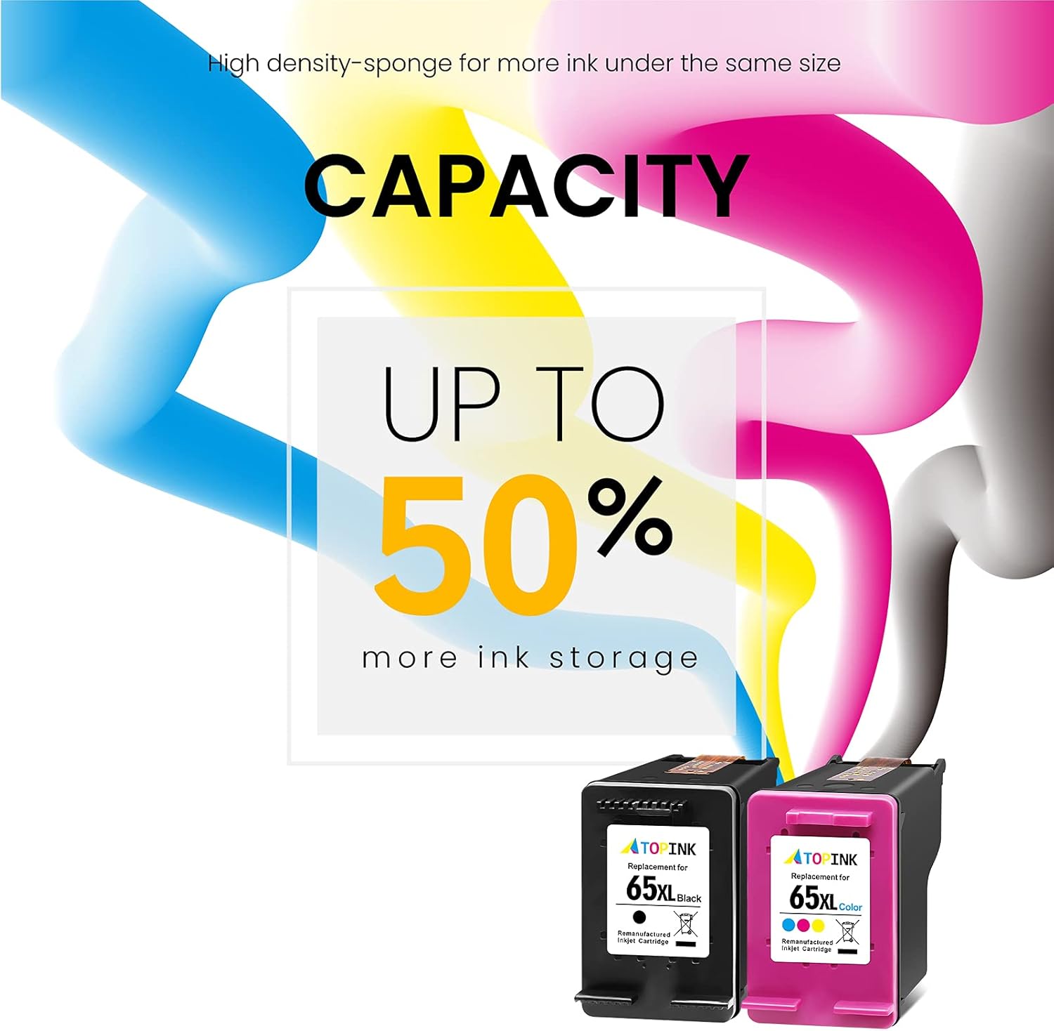 Exclusive Discount 90% Price ATOPINK Remanufactured Ink Cartridge Replacement for HP 65 XL 65XL (Black Tri-Color) Work with Envy 5055 5052 5012 5010 5020 5030 DeskJet 2600 3755 2655 2622 3722 2635 2640 2636 AMP 100 120 Printer