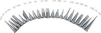 21 PCS Weller LT Replacement Soldering Tips for WP80, WSP80, WSFP8 WD1000,WD2000,WSD81,WS81,WSF81D8,WS81D5 Solder Iron Handle Tip (BrandAiCE Tls)
