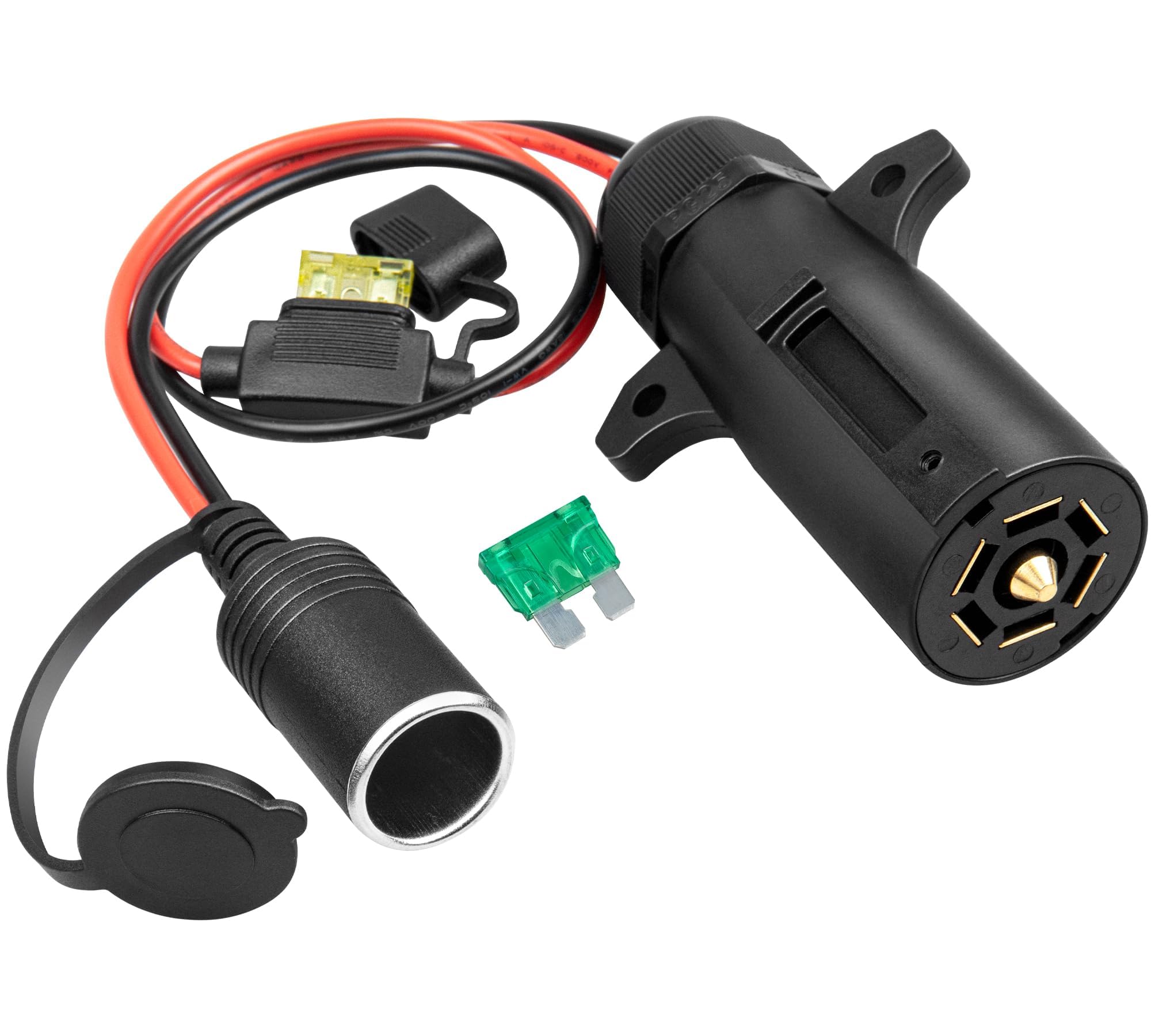 7 pin to cigarette lighter adapter Amazon.com: Oyviny 7 Pin to Cigarette Lighter Adapter 7-Way Power Access,  12AWG Pure Copper 12V Power Adapter with 20A 30A Fuse for Car Refrigerator  Cooler Air Compressor Get Power from 7 Pole