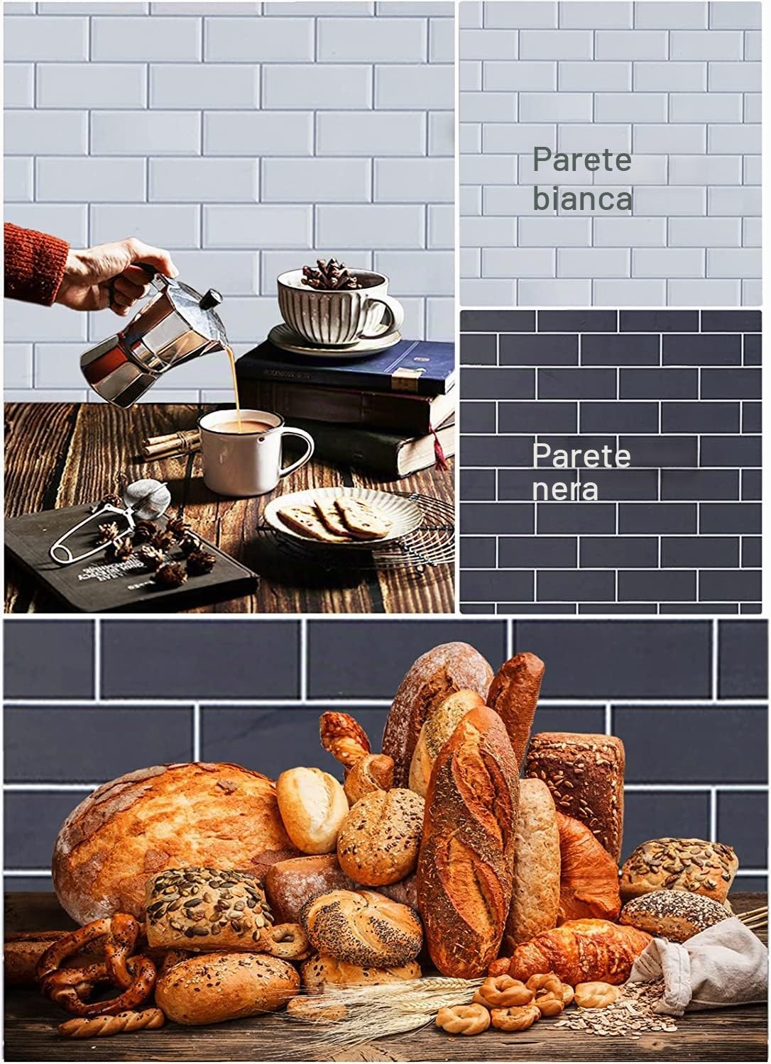 5 tavole di sfondo per fotografia su entrambi i lati, con 10 motivi, 40 x 40 cm, colore bianco, marmo, venature del legno, con 4 mollette