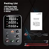 Vista 6 de DC Power Supply Variable, Bench Power Supply with Encoder Adjustment Knob, Output Enable/Disable Button, Adjustable Power Supplies with USB