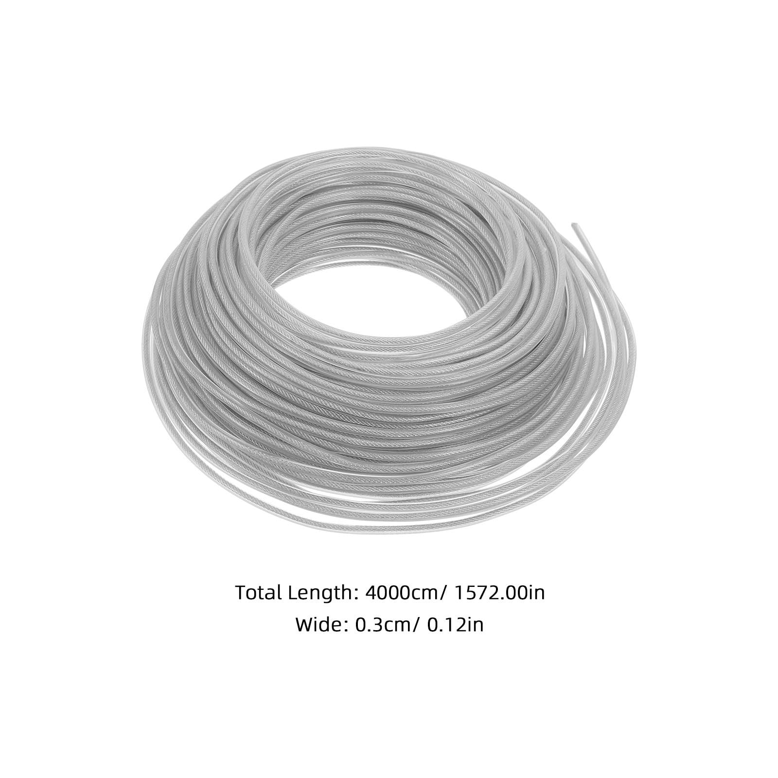 TOYANDONA Hilo Redondo de Nylon y Acero Ruido y Amplia Compatibilidad para Jardín y Corte de Césped