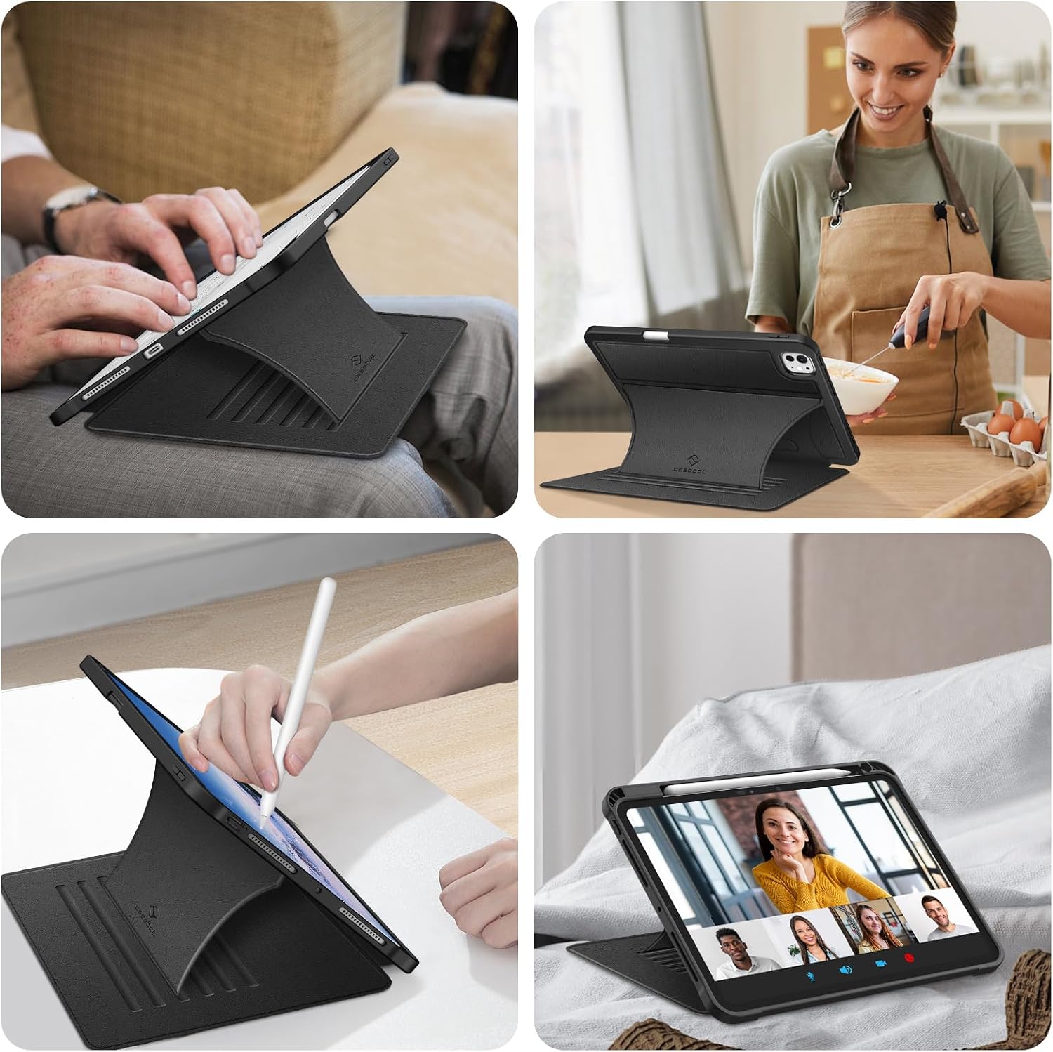 Fintie Magnetic Stand Case for iPad Pro 11-inch (M5) 2025 / (M4) 2024 Bundle with Silicone Sleeve for Apple Pencil Pro & Apple Pencil 2nd Generation, image 5