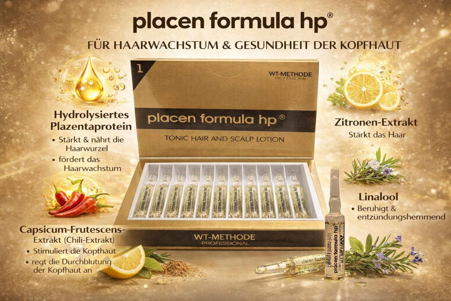 placen formula hp Nr.1 WT Methode Ampullen Haarausfall (Männern und Frauen) und regt das Haarwachstum