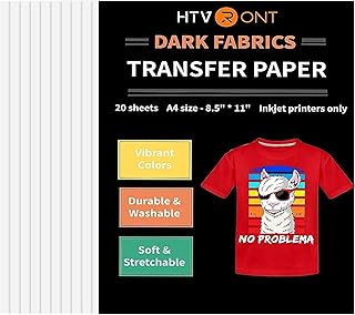 HTVRONT Heat Transfer Paper for T Shirts 20 Sheets, 8.5