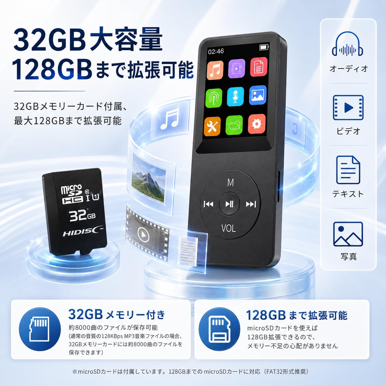 Amazon.co.jp: 【最新音楽特化機種】MP3プレーヤー Bluetooth5.1 有線