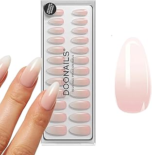 DOONAILS® - Soft Gel Press On Nails 30er Set, Babyboomer Almond Form, Ombre Nägel zum Aufkleben, Full Cover in Salonqualität, Fake nails soft gel Medium Natürliches & angenehmes Tragegefühl