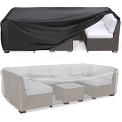 Funda Muebles Jardín Impermeable 243x162x100cm, Funda Sofa Jardín Exterior 600D Tela Oxford Impermeable con Revestimiento de PU, Trunk Funda Mesa Jardín para Mesas y Sillas, Sofás