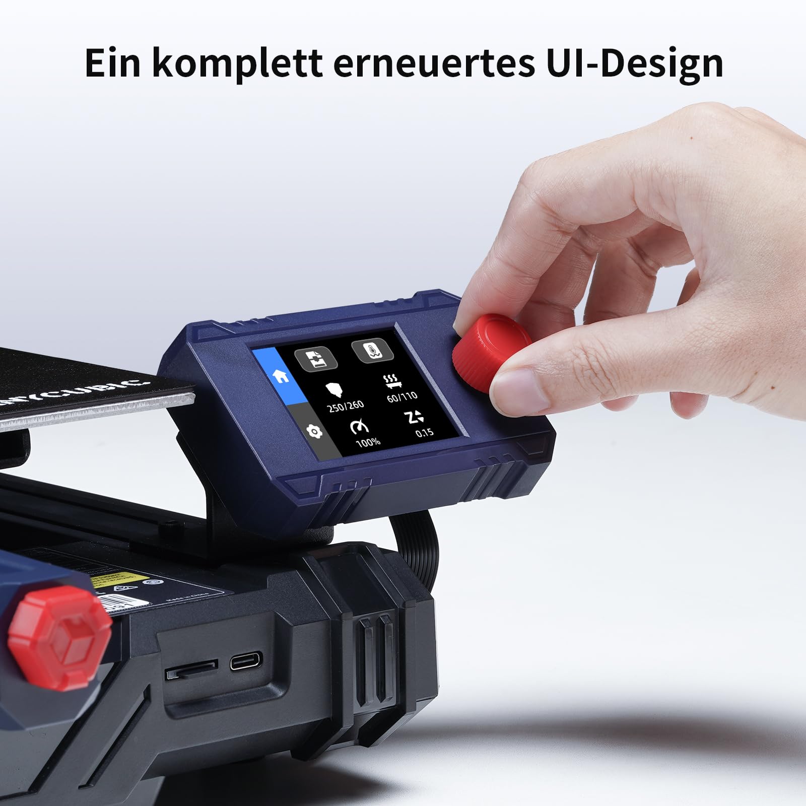 Anycubic Kobra 2 Neo 3D-Drucker, 5-mal Schneller Hochgeschwindigkeits mit 250mm/s, 3D-Printer mit LeviQ 2.0 Auto-Leveling, Neuer Extruder und Kühlungssystem, Druckgröße 220x220x250mm