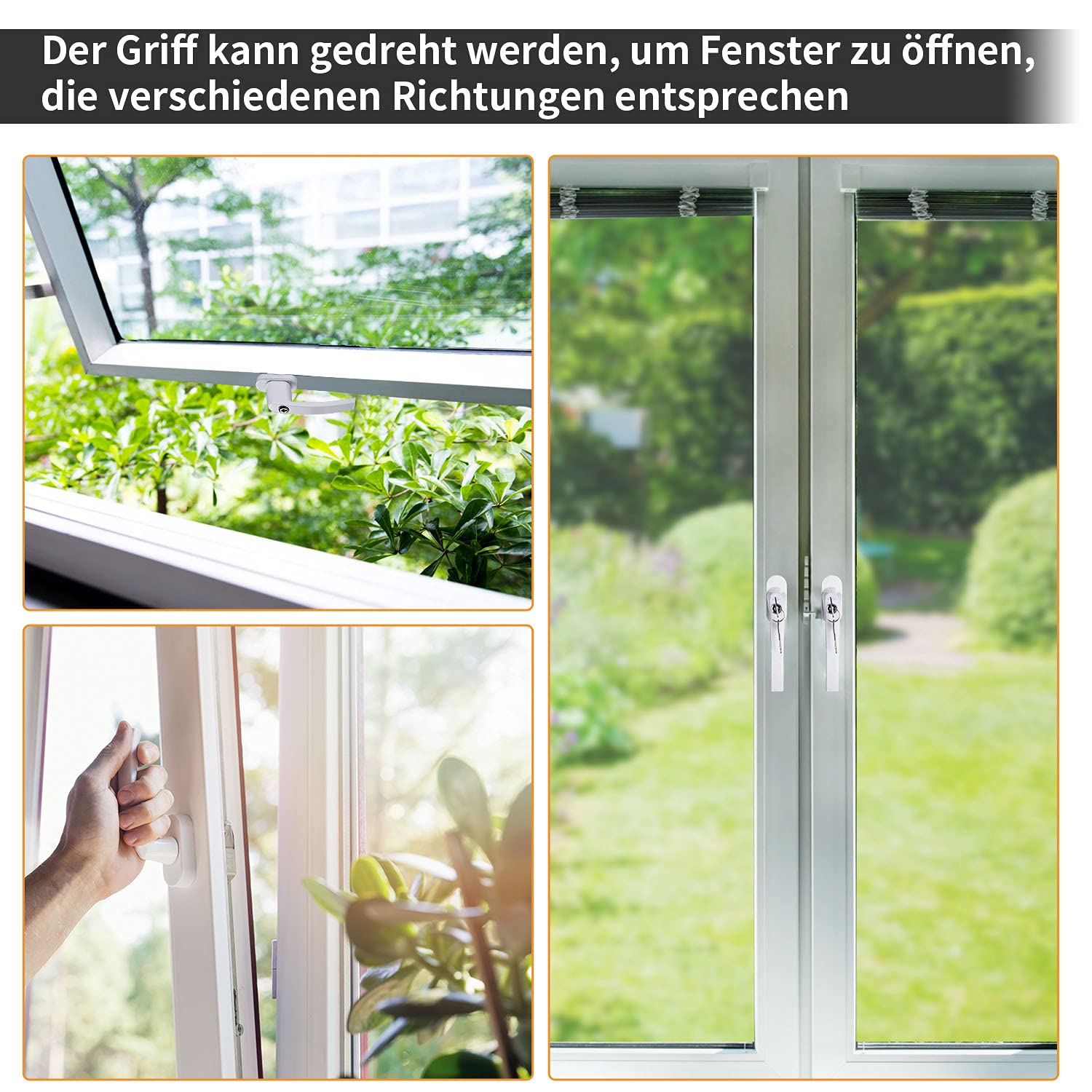 Retoo Window Handle Child Lock, Aluminium Window Knob Window Lock