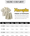 Xumplo Baby Boys Outfits Infants Short Sleeve Polo Shirt and Shorts Sets Toddlers 2-Piece Striped Summer Clothes