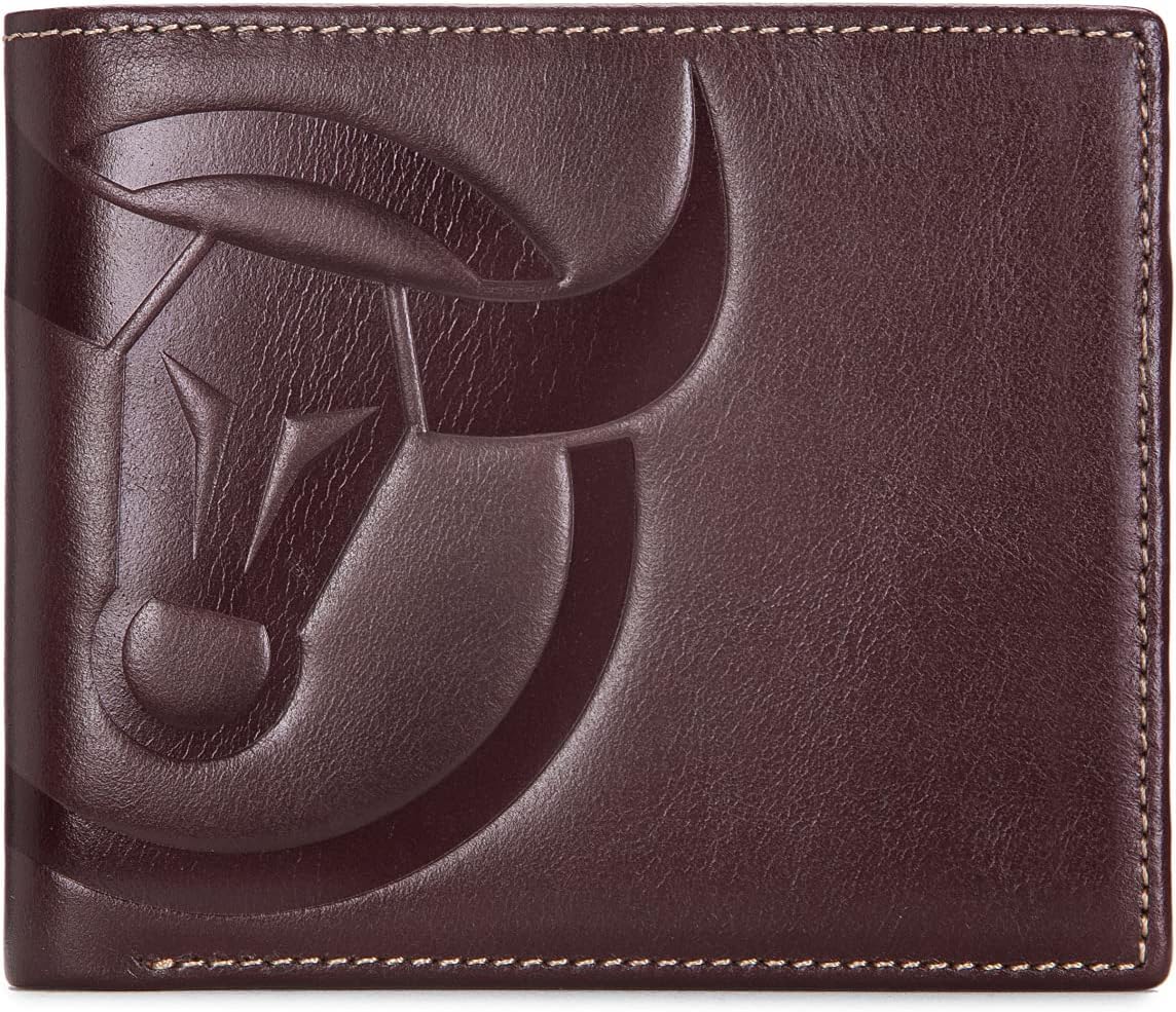Contacts Mens Slim Wallet Genuine Leather RFID Blocking Minimalist Wallet for Men Bifold Credit Card Holder - Brown…